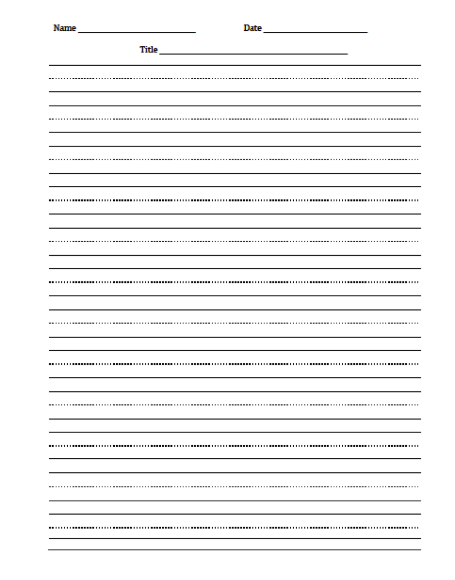 Line writing paper